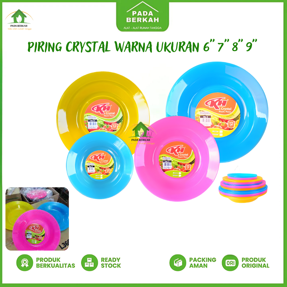 Piring Plastik Kecil Crystal /Piring Plastik Mini Tatakan Gelas PERLUSIN PER LUSIN (12 PCS)