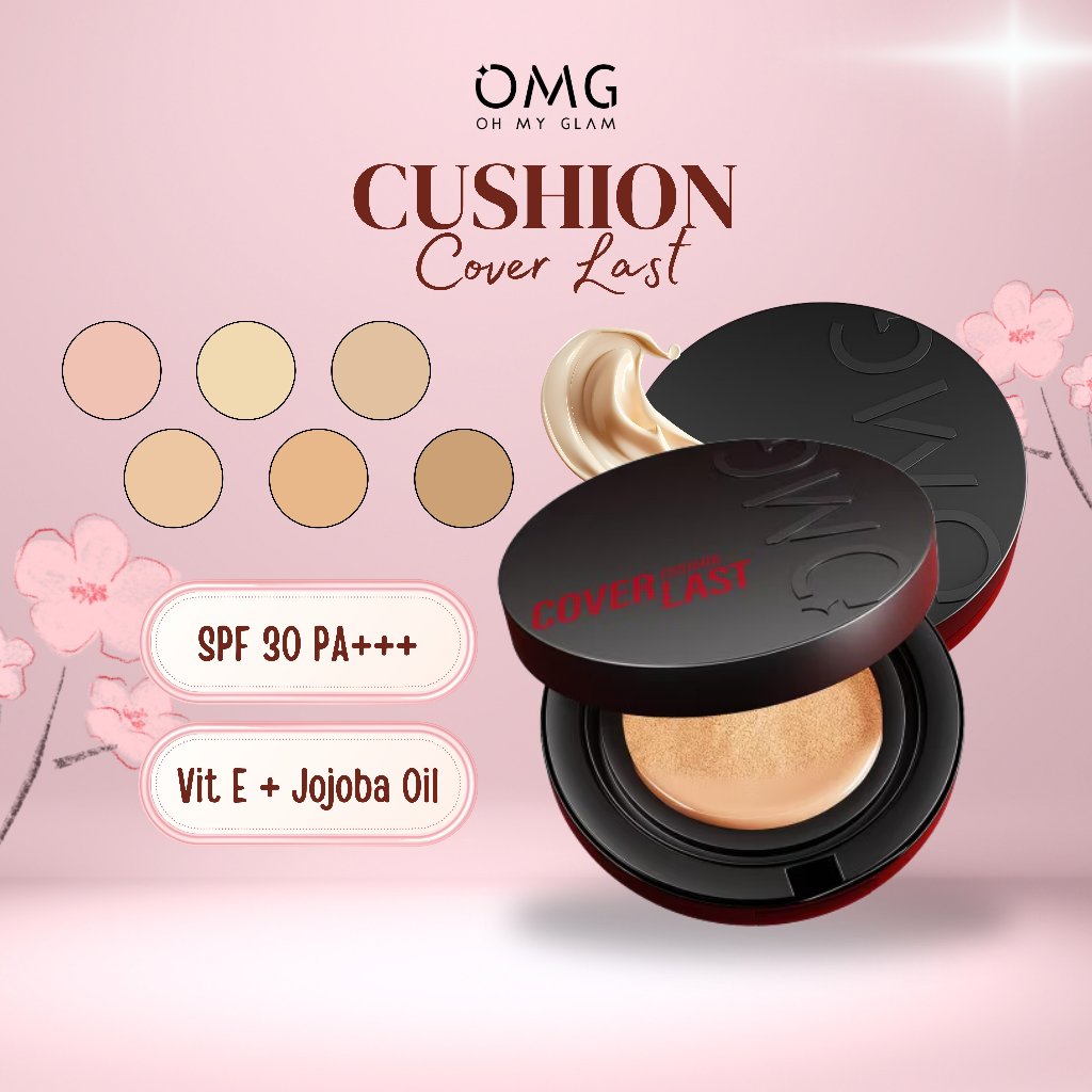 OMG - COVERLAST CUSHION OMG + FREE GIFT / CUSHION FOUNDATION OMG / FULL COVERAGE