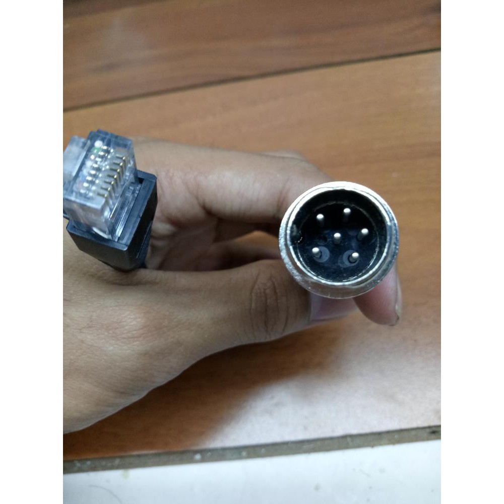 KABEL JUMPER MIC RIG KENWOOD 6 PIN BESI MALE KE RIG ICOM KENWOOD 8 PIN PLASTIK