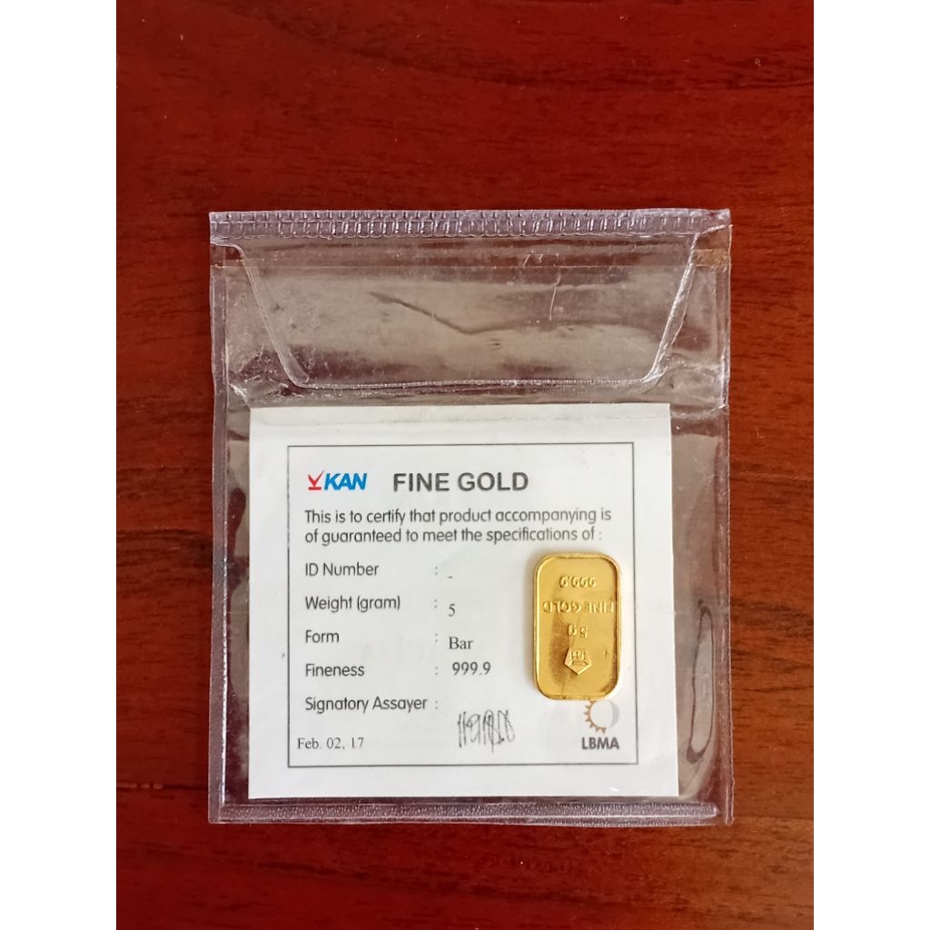 Emas Batangan Logam Mulia Antam 5 Gram