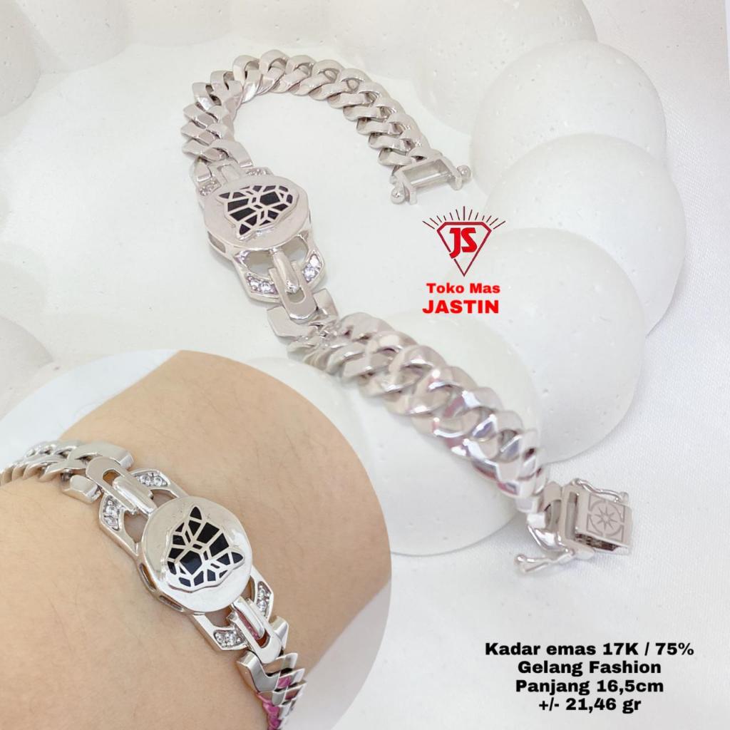 gelang new sisik naga  kadar 17k/750