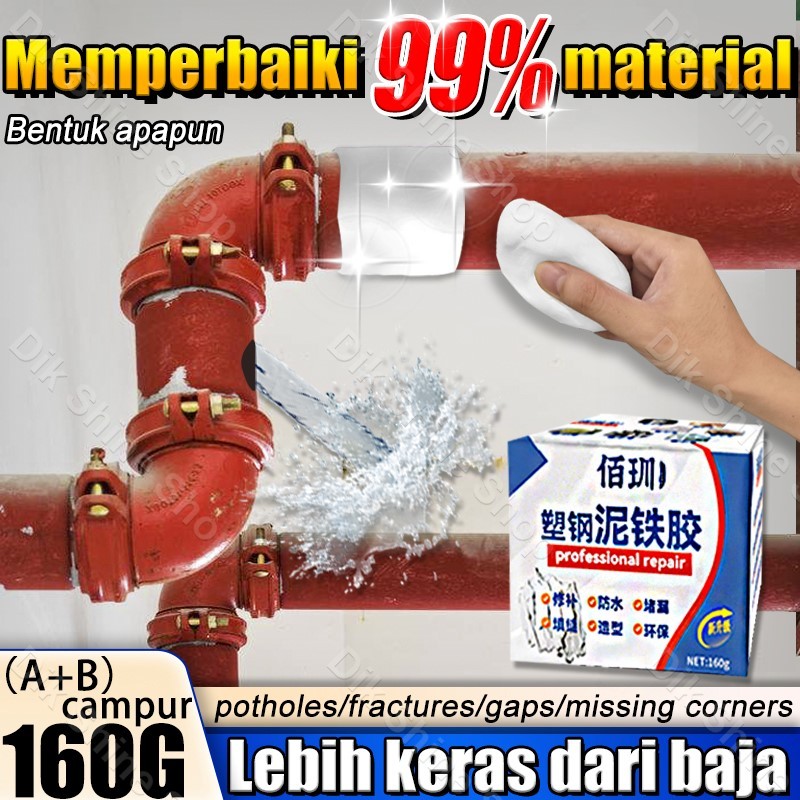 Lem ab besi super kuat tahan panas Dempul padat Lem besi lumpur kuat Perbaikan plastik baja lumpur M