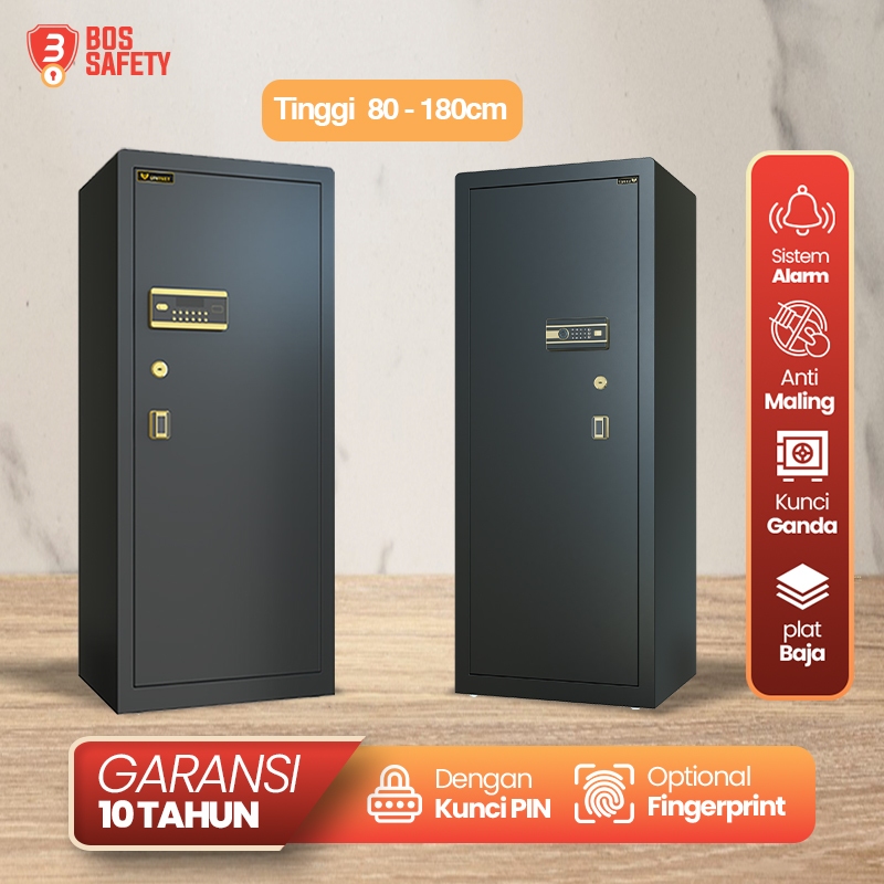 Brankas Elektrik Digital Tahan Api Brangkas Besar Uang & Emas Pin Fingerprint Ukuran 80CM 120CM