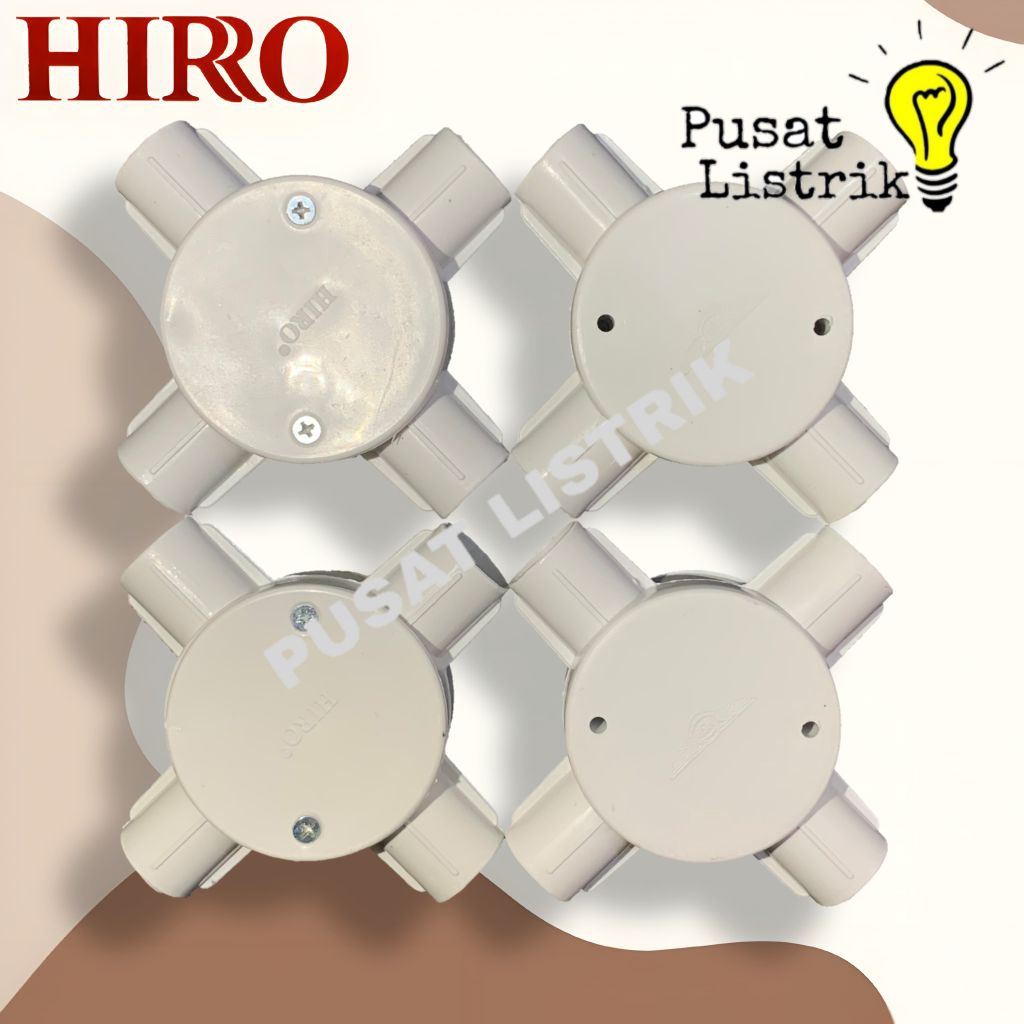 T Dus Cabang 4 Baut Tutup Hiro Mangkok Sambungan Kabel Cabang 4 Hiro