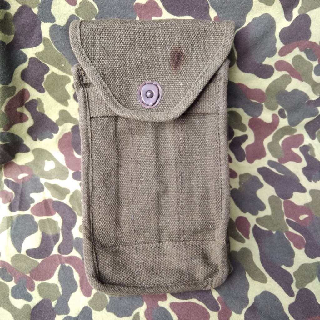 magpouch kanvas tentara jadul kantong magazen tentara tas munisi abri operasi seroja timtim mag pouc