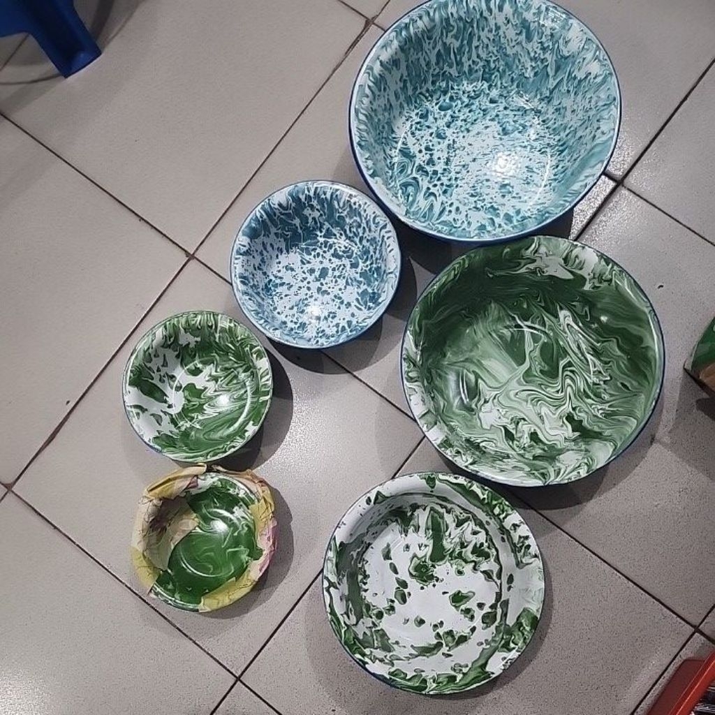 baskom enamel 16cm 18cm 20cm 24cm 28cm 30cm kitchen bowl baskom kaleng baskom lurik jadul mangkok na