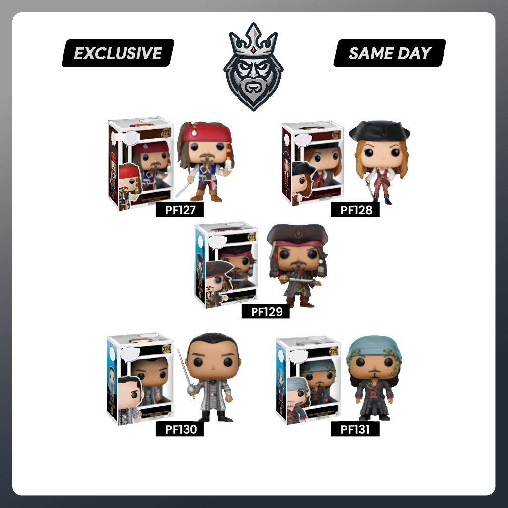 Figure Pop Action Figure Jack Sparrow Kapten Keren dengan Pedang & Aksesori Lengkap