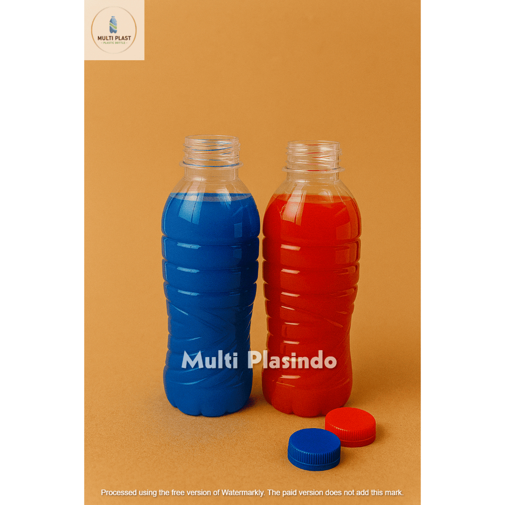 Botol CASN 600 ml PET / Botol Plastik 600 ml / Botol Minum Clear, Tutup SN