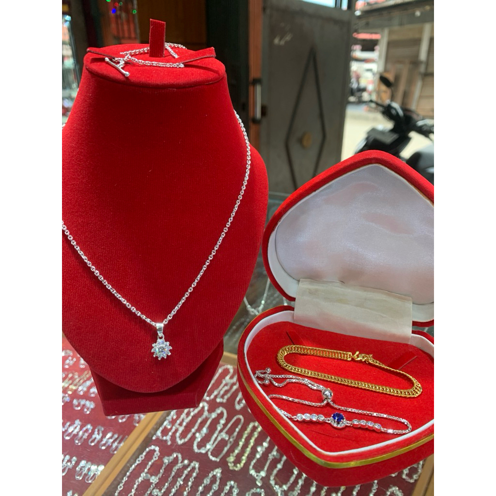 Paket Kalung + Gelang Perak