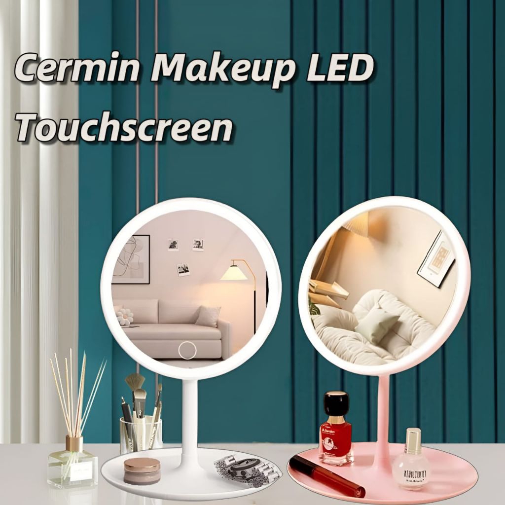 New Cermin Makeup LED Rechargeable Lampu Cermin Makeup Cermin Kosmetik •BYD•