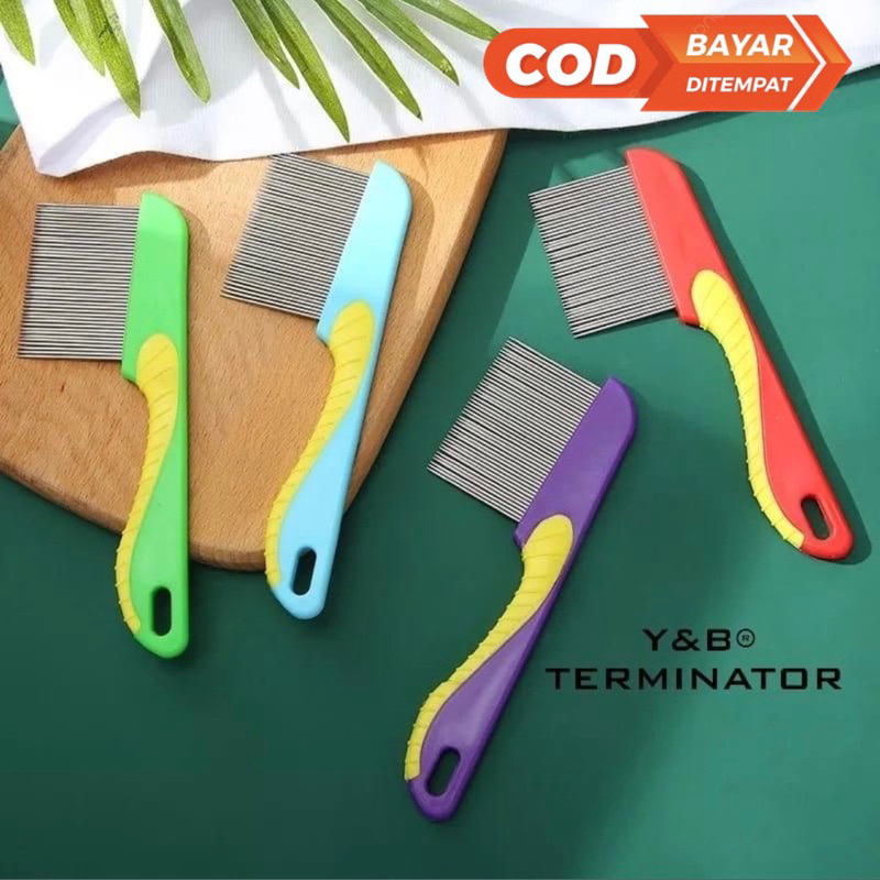 toya - sisir kutu terminator original stenlis sisir ketombe sisir kutu sisir besi