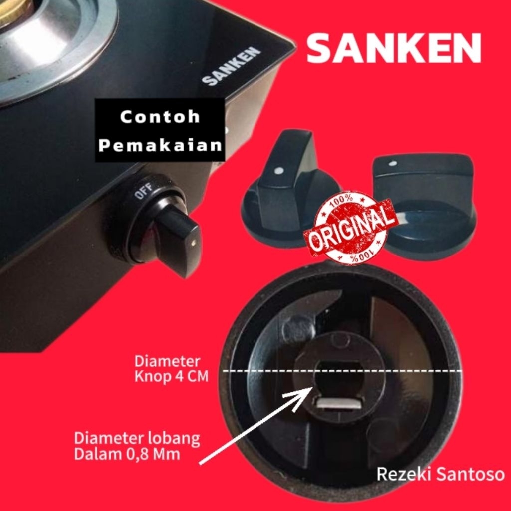 Knop Kompor Sanken - kenop kompor Gas Sanken - Starter Kompor Sanken - Tombol Kompor Sanken