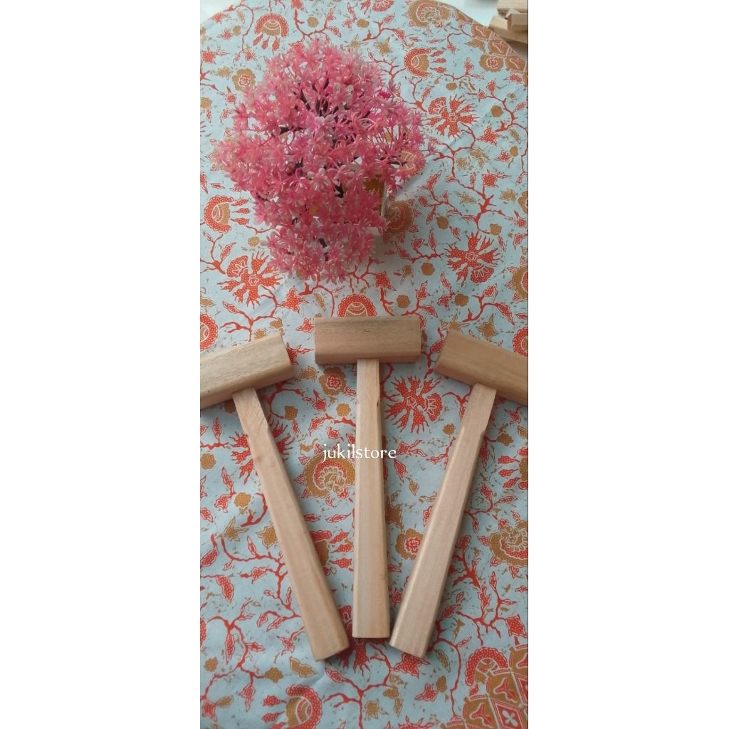 palu kayu ecoprint/palu pinata.