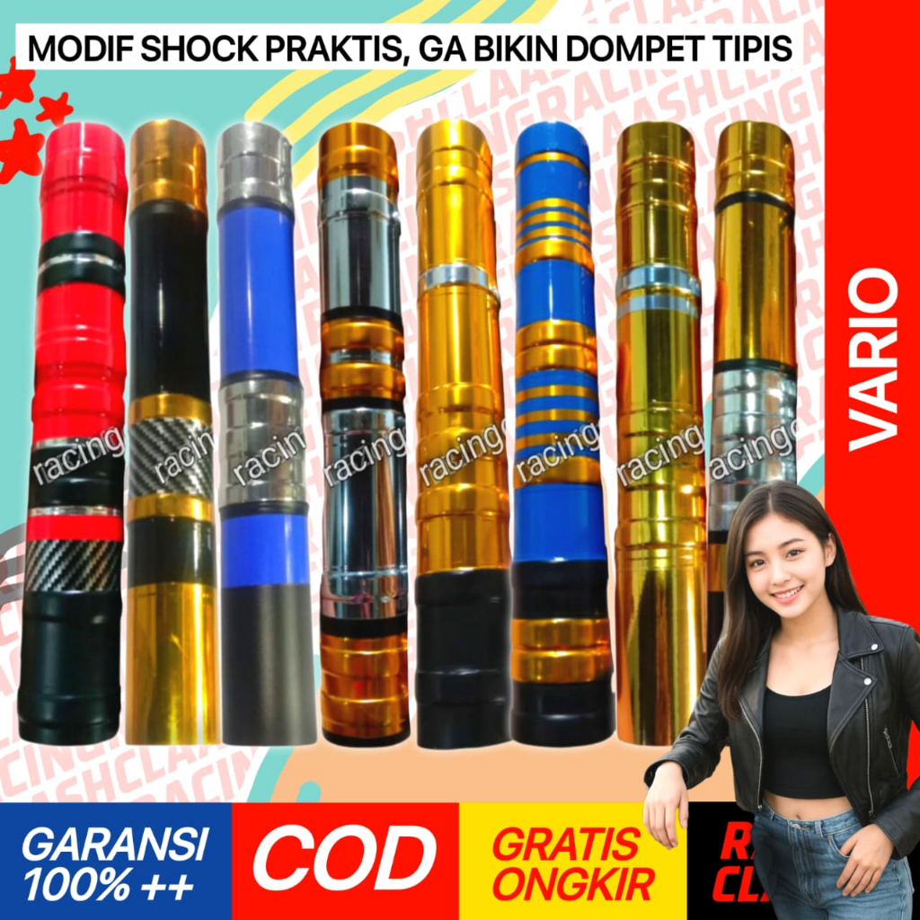 Racing Claash Cover Shock Sok Shok Depan Vario 150 125 160 110 Fi Abs Cbs New Old Karbu Depan
