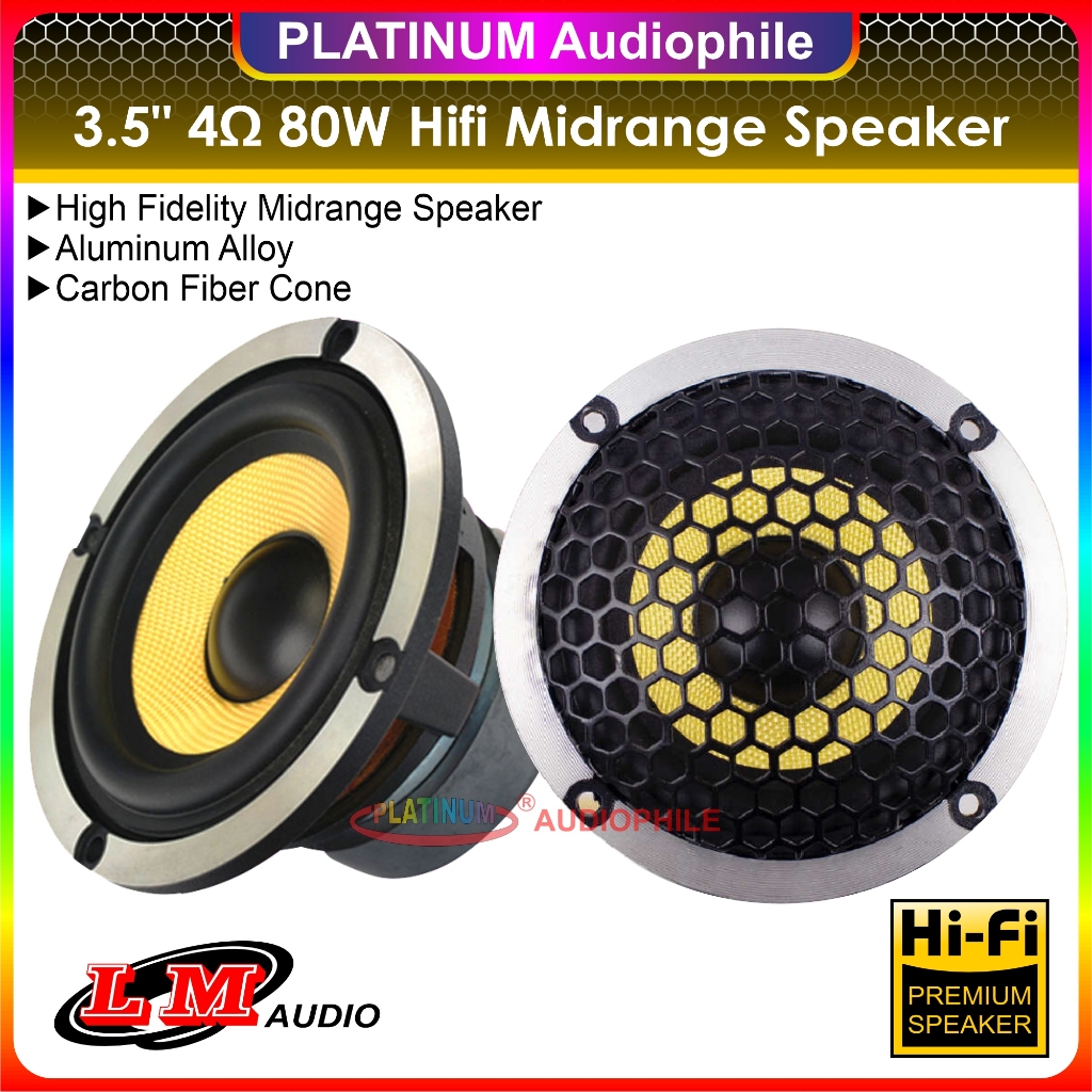 Speaker 3.5 inch Midrange Hifi Speker 3" Mid-Range Vocal Midle Medium Premium LM-358R