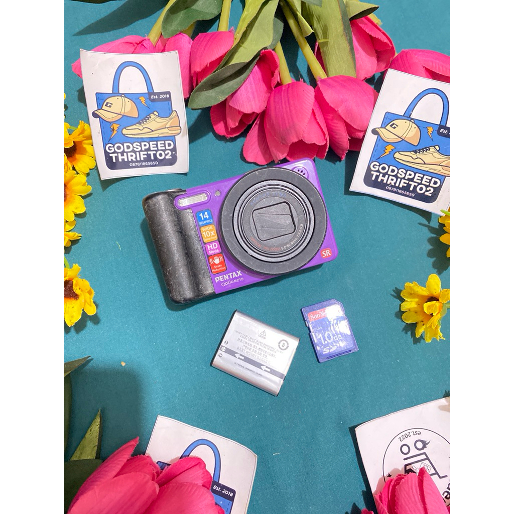 Camera Digital Pentax Optio RZ10 Purple series 14.1 MegaPixels 10x Optical Zoom