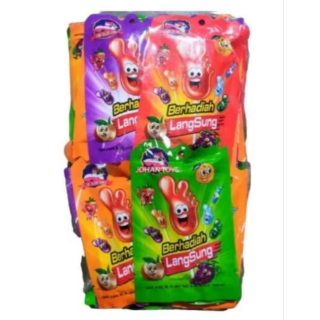 1 pak permen kaki planet fruty isi 20 pcs berhadiah