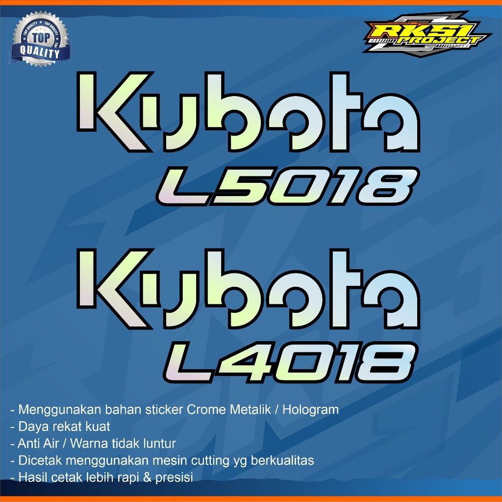 Sticker Cutting Kubota L5018 L4018 Bahan Premium