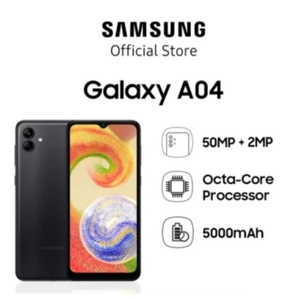 HP SAMSUNG GALAXY A04 / A04 RAM 4/64 [4GB ROM 64GB] NEW BNIB GARANSI RESMI