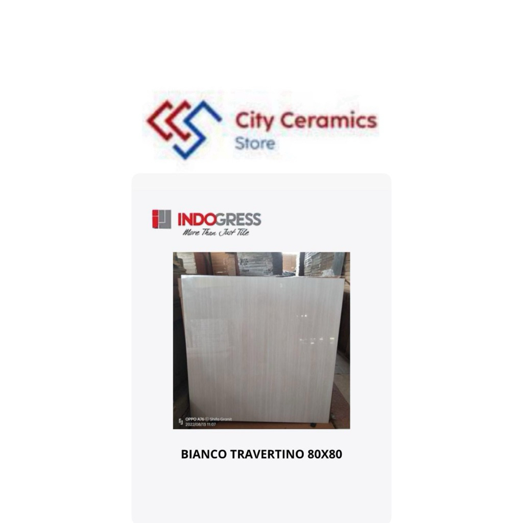 INDOGRESS BIANCO TRAVETINO GLAZED POLISH 80x80