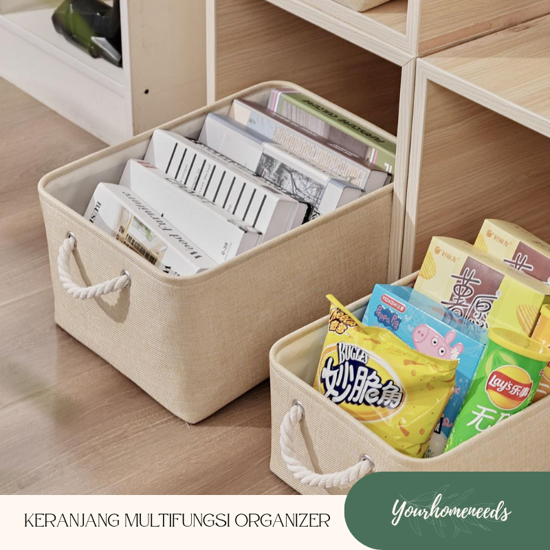 YH STORAGE BOX KERANJANG LIPAT MULTIFUNGSI ORGANIZER / KERANJANG PENYIMPANAN STORAGE BASKET DESKTOP 
