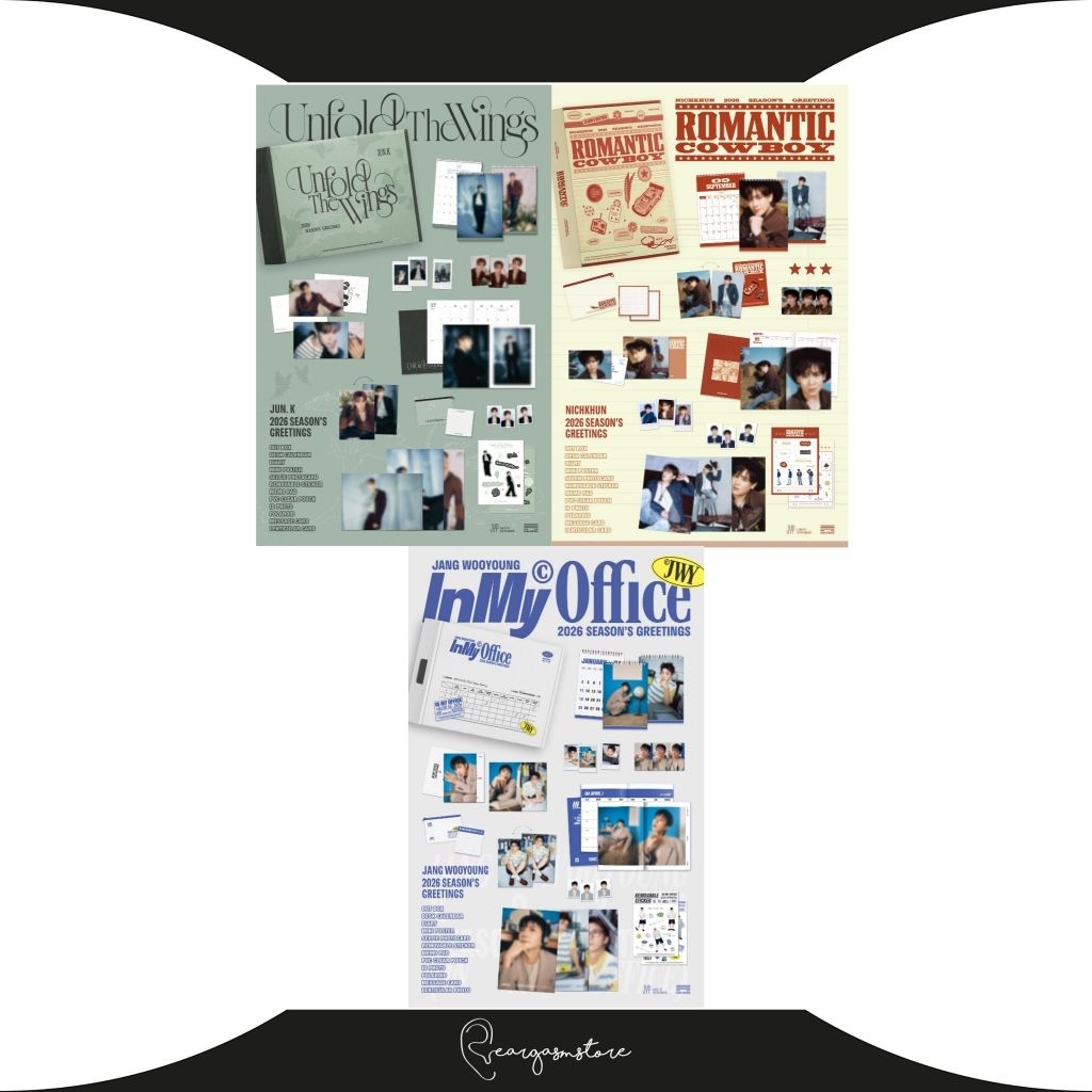 JUN.K / JUNK / NICHKHUN / JANG WOOYOUNG (2PM) - 2026 SEASON’S GREETINGS (FANS SHOP / MUSICPLANT / SO