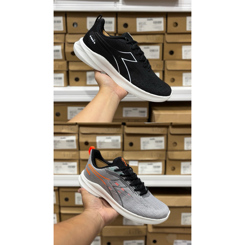 SEPATU RUNNING PRIA DIADORA MAGIO BLACK AND GREY DIARU240703 ORIGINAL BNIB SHOES