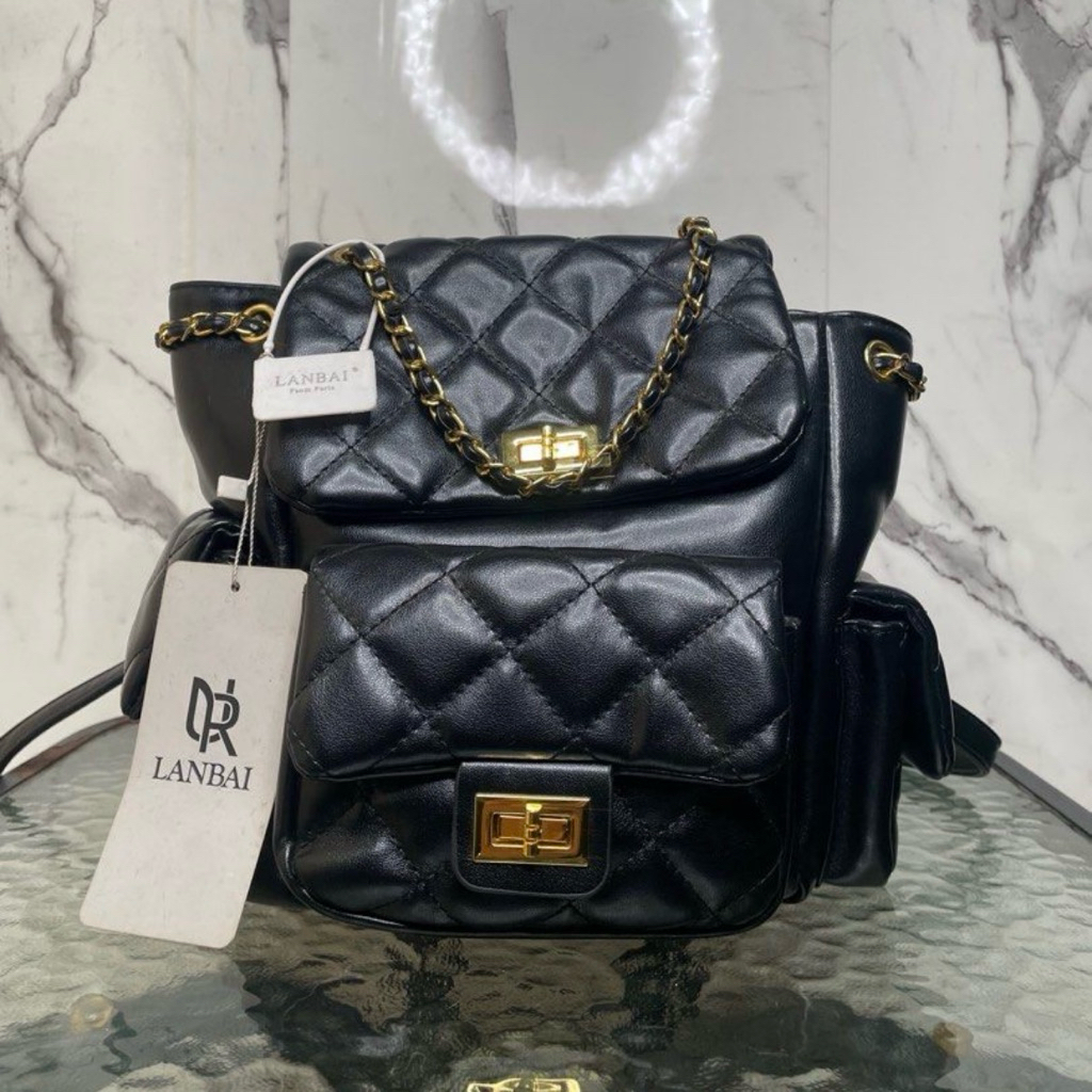 SERAFINE - Pocket Backpack Chain Tas Wanita