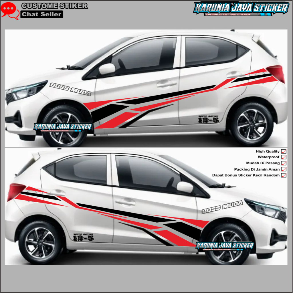 NEW STIKER MOBIL BRIO STIKER CUTTING HONDA BRIO STIKER MOBIL BRIO TERLARIS