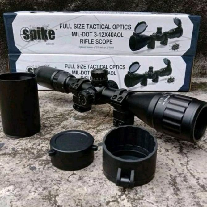 Teleskop SPIKE Tahan Getar 3-9X40 EG/Spike 3-12x40 Aol