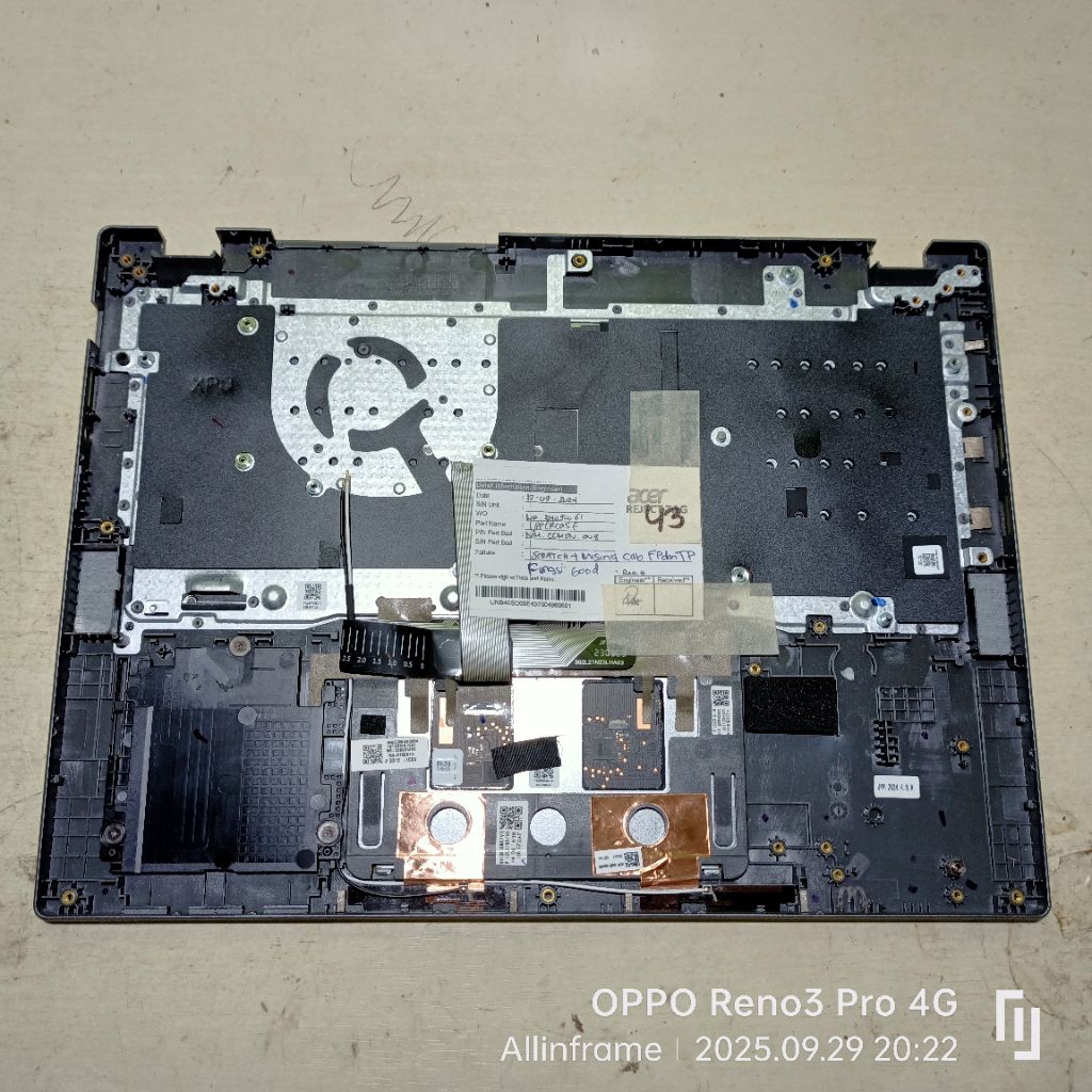 Frame + Keyboard laptop Acer Travelmate P2 14 Tmp214-55 Tmp214-54