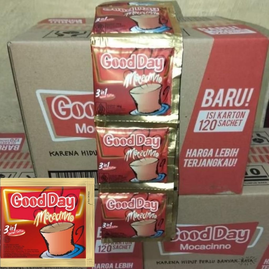 Kopi Good Day Mocacinno 1 Dus isi 120 Sachet