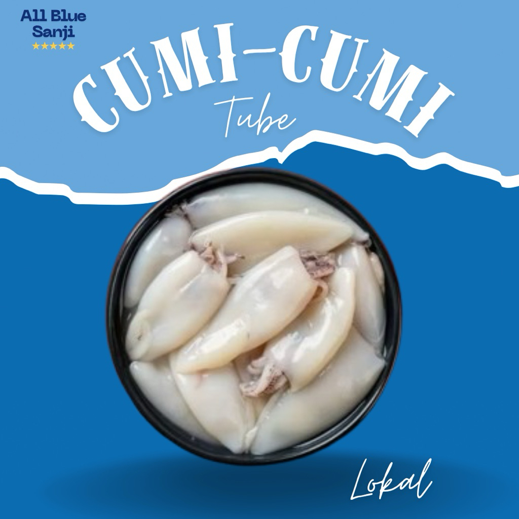 Cumi Tube Lokal 1kg - Cumi Kupas Bersih Segar - Frozen Seafood