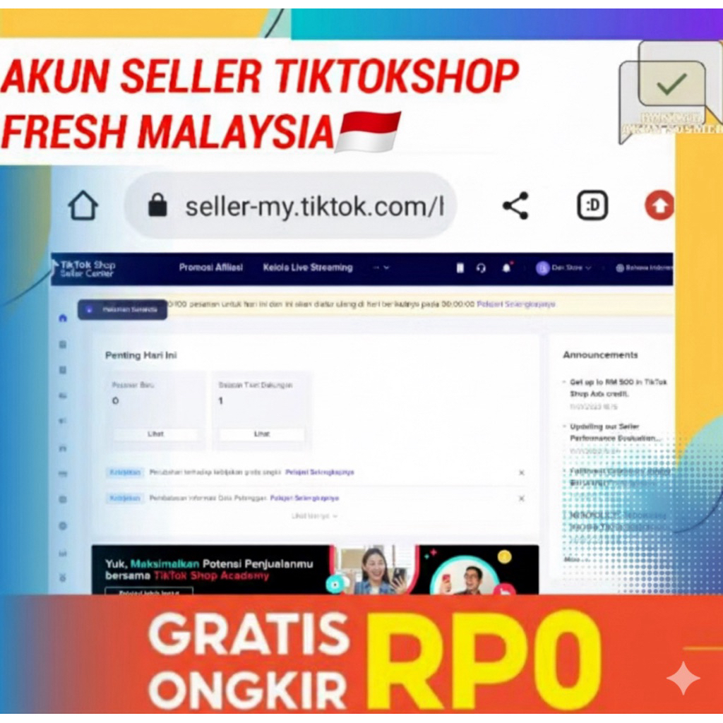 AKUN TIKTOK SELLER INDONESIAN FRESH