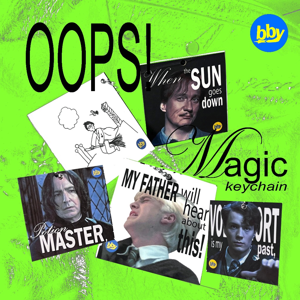 OOPS Magic Harry, Draco, Remus Lupin Keychain Fanmerch unofficial by bibyol