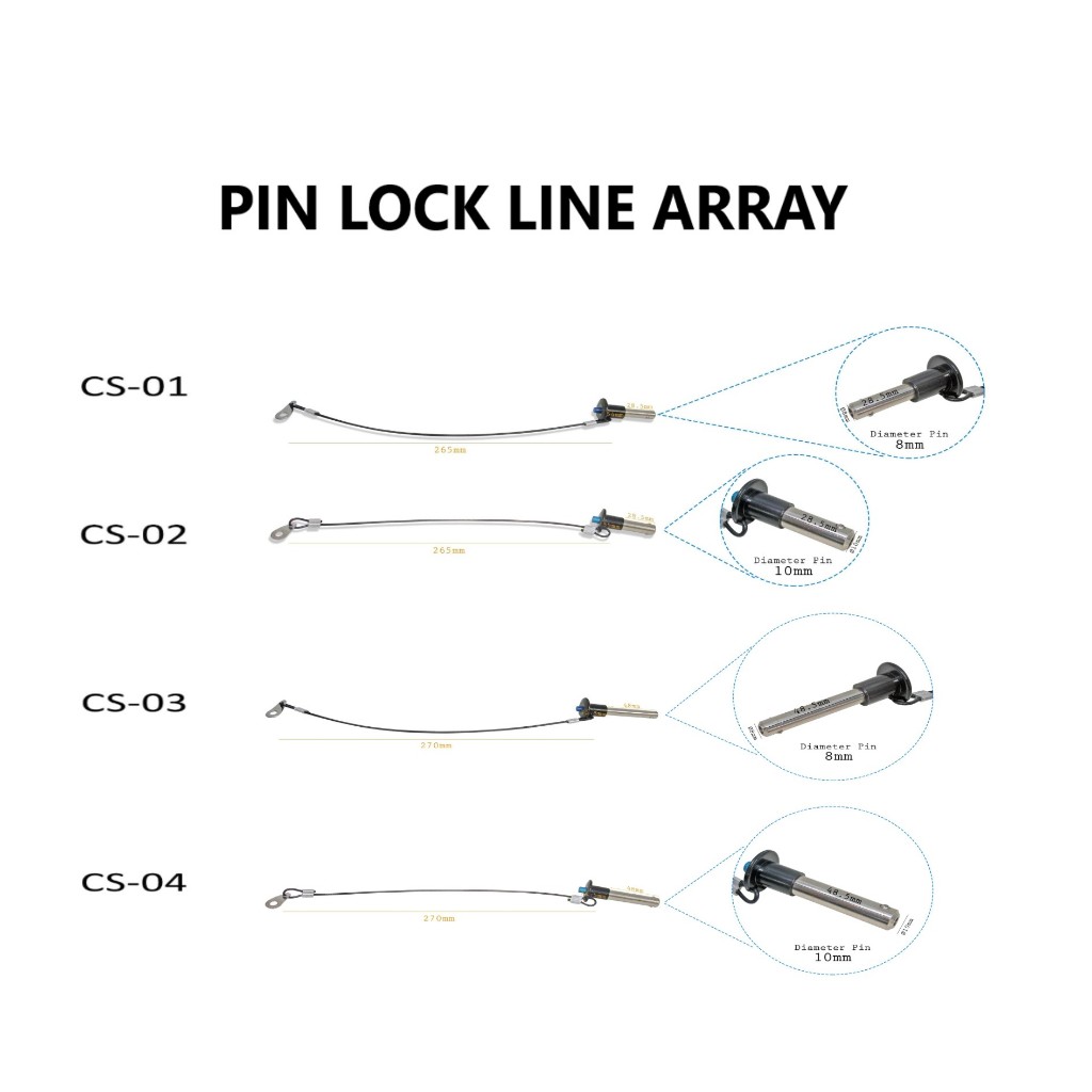 S_NET PIN LOCK - PIN LOCK LINE ARRAY UKURAN 8 MM / 10 MM