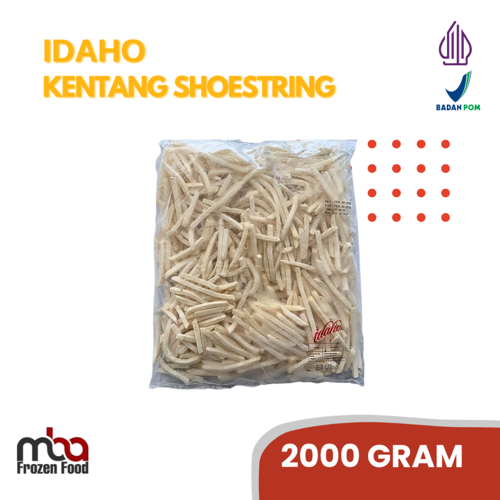 IDAHO Kentang Shoestring 2 Kg /Sidedish /Camilan /Gorengan /Kentang /Frozenfood /Nugget /Snack /Maka