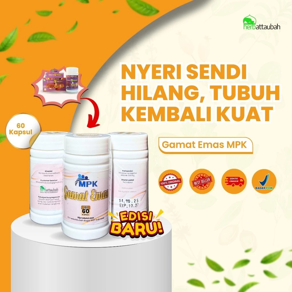 Kapsul Gamat Emas Attaubah 100% Ekstrak Isi 60 Kapsul