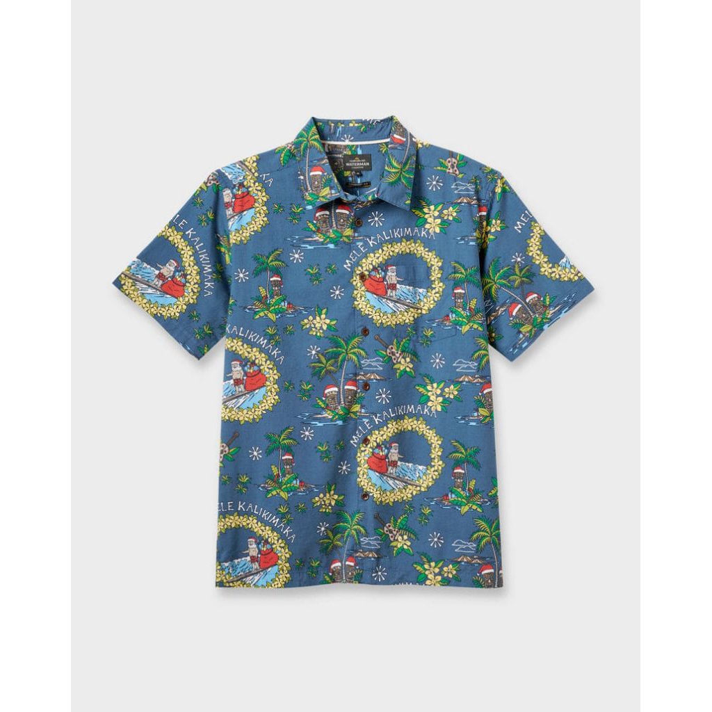 Quicksilver waterman mele kalikimaka hawai short shirt