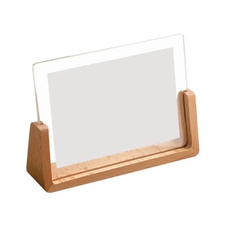 Standing Menu Meja Stand Menu Display Menu Holder Kayu A4 Stand Menu Meja Stand