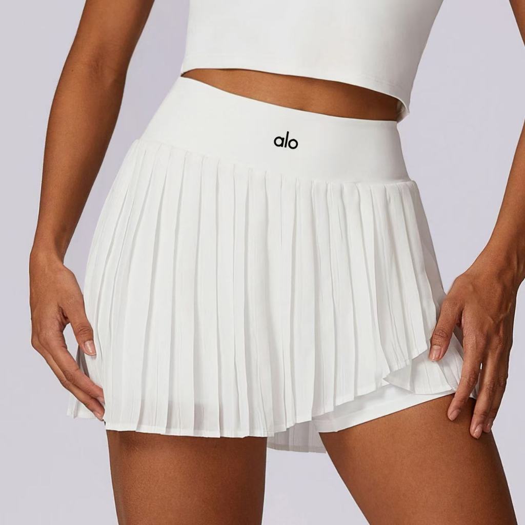 (ORI) ALO YOGA Grand Slam Tennis Skirt Rok Olahraga Tennis