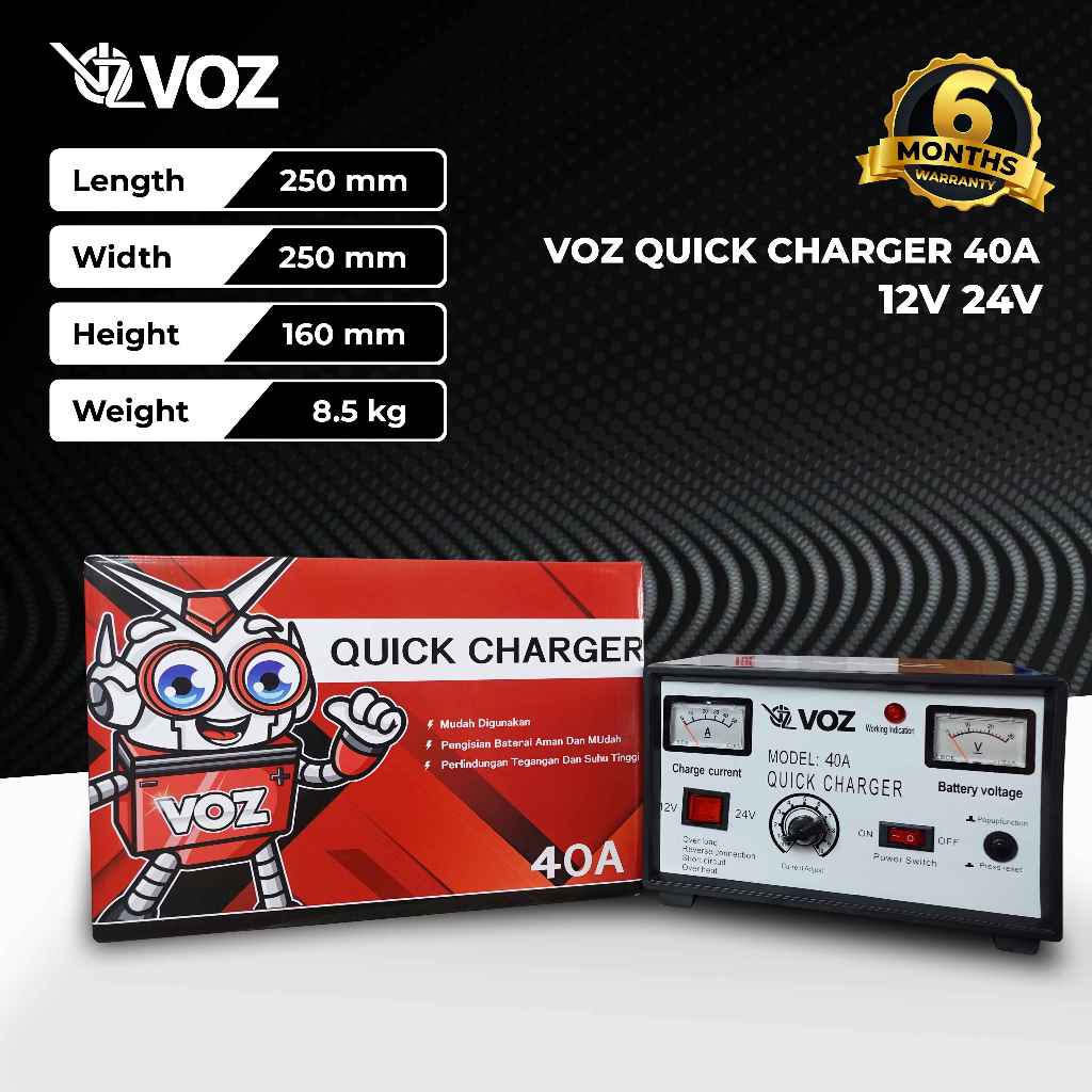Voz Charger Aki 40A | Charger Aki Mobil | Charger Aki Kering