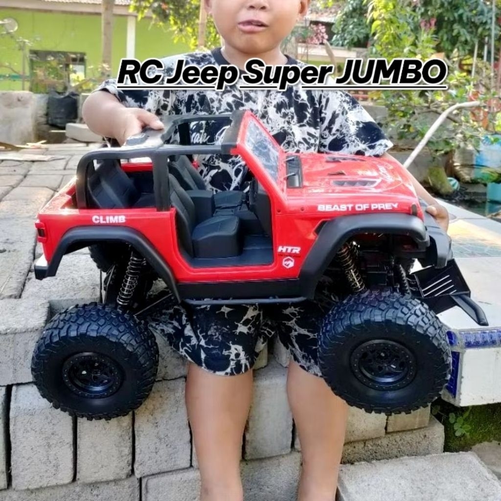 Rc Jeep Offroad 1:8 Rubicon Super Jumbo mobil remote control besar