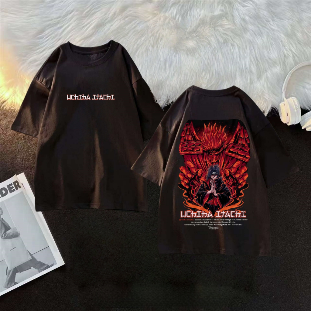 [100% Katun] Kaos T-shirt/ COD/Kaos Uchiha Itachi Perfect Susanoo Special Anime Naruto/ Kaos Unisex 