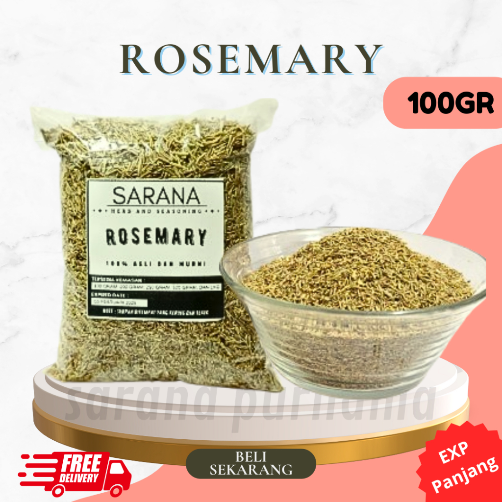 100gr Daun Rosemary Kering / Bumbu Rempah / Rosemary