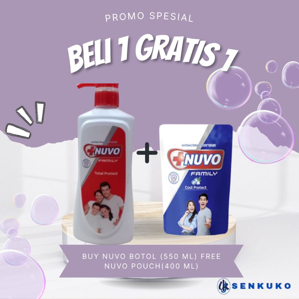 BELI 1 GRATIS 1 | NUVO SABUN CAIR BOTOL FREE NUVO POUCH