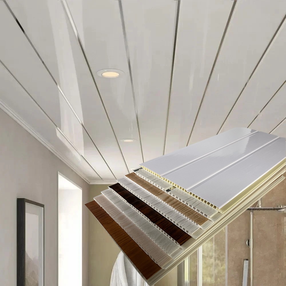 (1 Dus)Plafon PVC Motif Kayu Estetik Minimalis