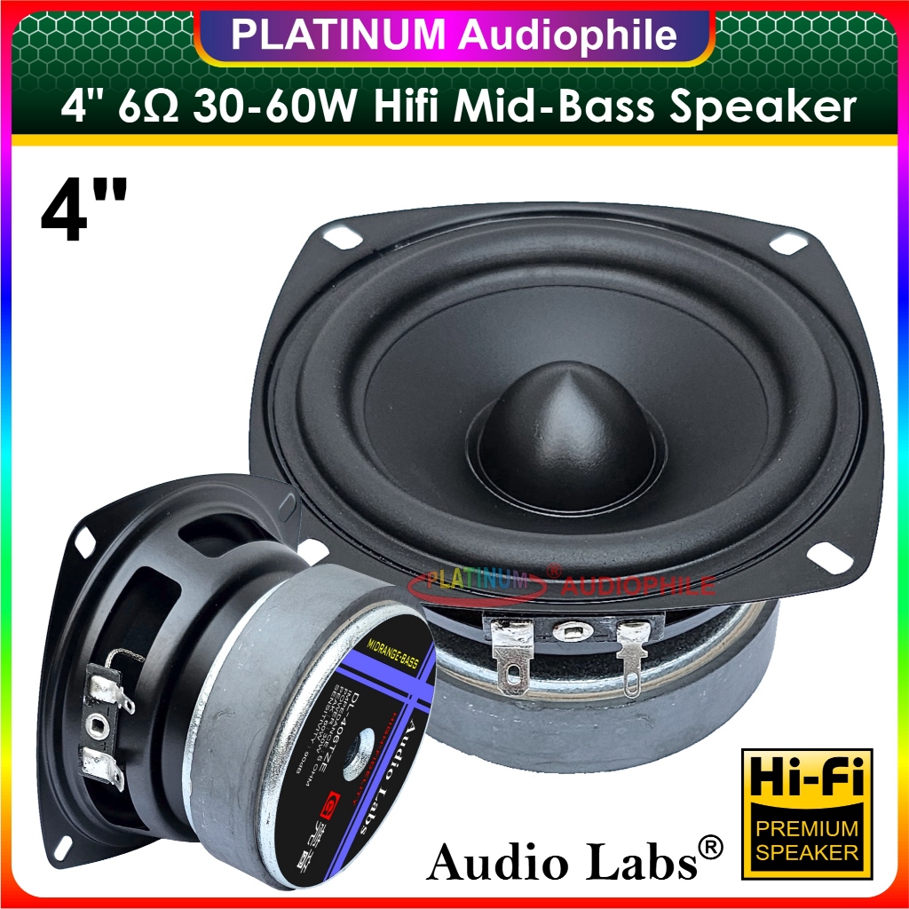Speaker 4 inch Mid-Bass Mid-Woofer Hifi 4" Midrange Bass Speker Audiolab DL-406TZE