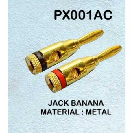 Jack Jek Banana GOLD / Banana plug male 4mm