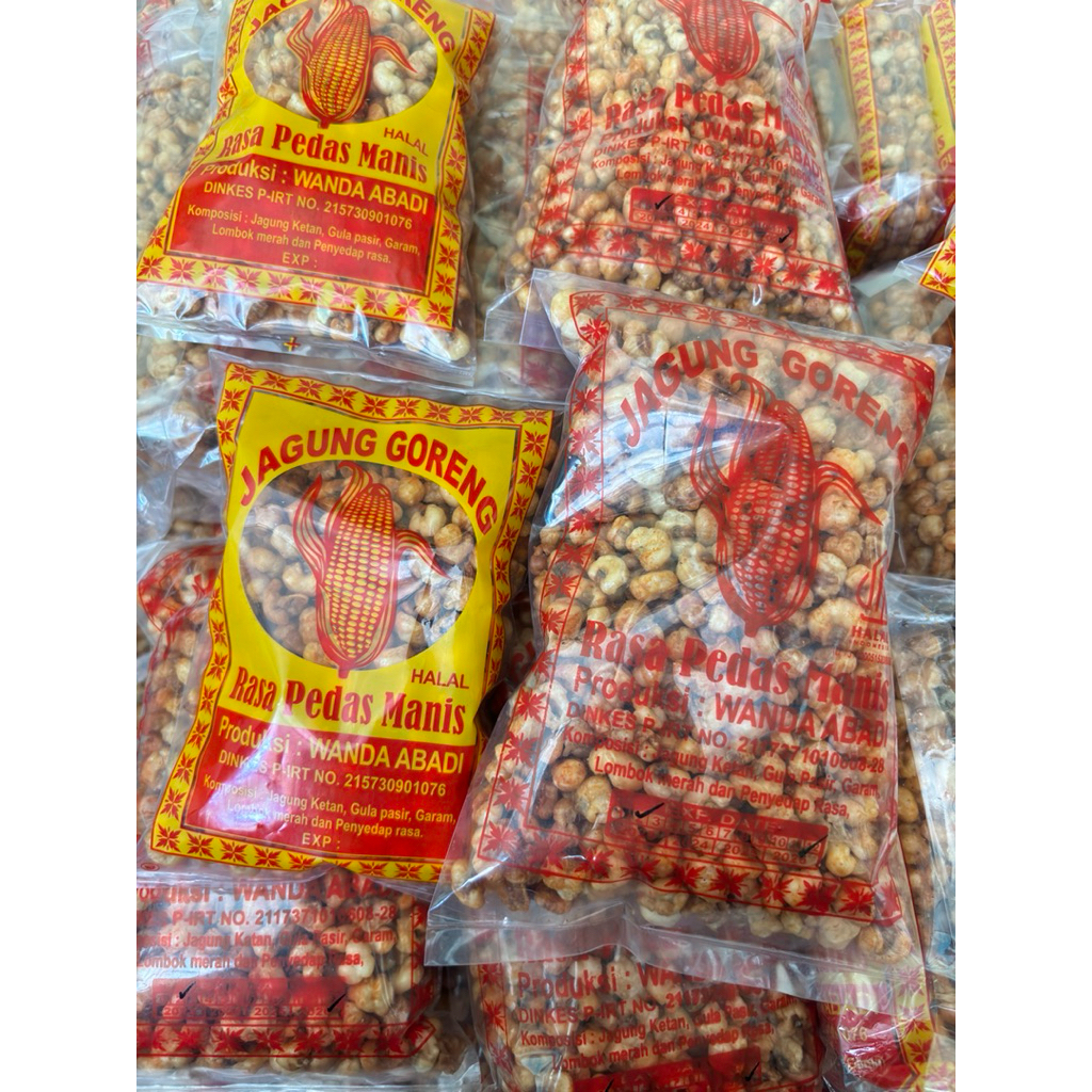 CEMILAN JAGUNG,JAGUNG GORENG PEDAS MANIS,JAGUNG MARNING PEDAS MANIS